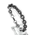 thumbnail image 1 of EOEMY 11/13/15mm Heavy Black Stainless Steel Rolo Link Chain Bracelet For Men Women-11mm-10 Inches Bracelet, 1 of 5