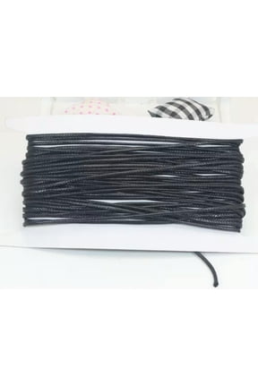 11 Yards Korean Waxed Cord String Thread Round 1.5mm For Bracelet Necklace Craft-1# Black