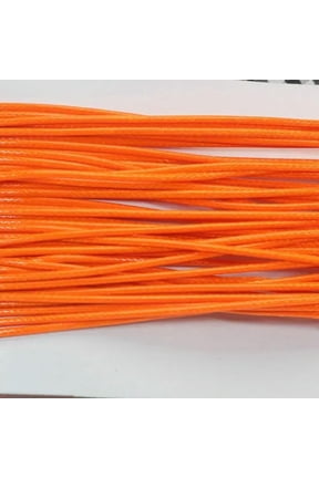 11 Yards Korean Waxed Cord String Thread Round 1.5mm For Bracelet Necklace Craft-18# Neon Orange