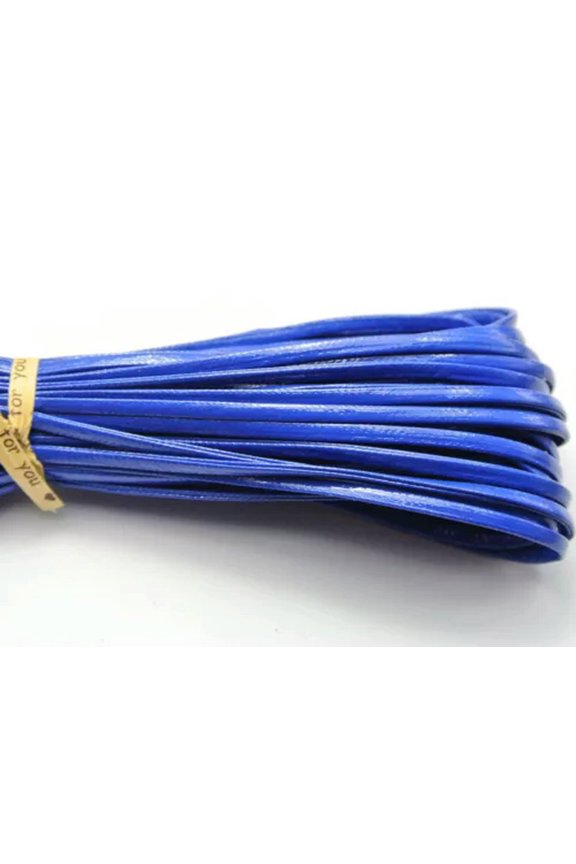 110Yards Soft Faux Leather Flat Lace Trim String Jewelry Cord 2.5mm Color Choice-Royal Blue