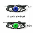 thumbnail image 1 of EOEMY Glow In The Dark Leather Braided Bracelet 12 Constellation Zodiac Sign Women Hot-Leo, 1 of 9