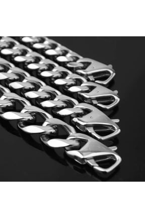 13/15/17/19mm Cool Men Cuban Link Chain Bracelet Stainless Steel Wristband Gift-13mm-9.5 Inches Bracelet