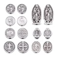 thumbnail image 1 of EOEMY 130Pcs Religion Theme Virgin Mary Alloy Beads Antique Silver Metal Spacer 9~18mm, 1 of 8
