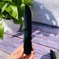 thumbnail image 1 of EOEMY 18Cm Natural Crystal Carved Dagger Knife Quartz Polished Chakra Figurines Reiki-1Pc (Random Pick)-Obsidian, 1 of 9