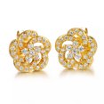 thumbnail image 1 of EOEMY 18K Gold Plated Earring Flower Aaa Cubic Zirconia Women'S G206-Default, 1 of 6