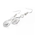 thumbnail image 1 of EOEMY 18K Gold Platinum Plated Earrings Drop Dangle Aaa Zirconia Fish Hook L209-Platinum Plated, 1 of 7