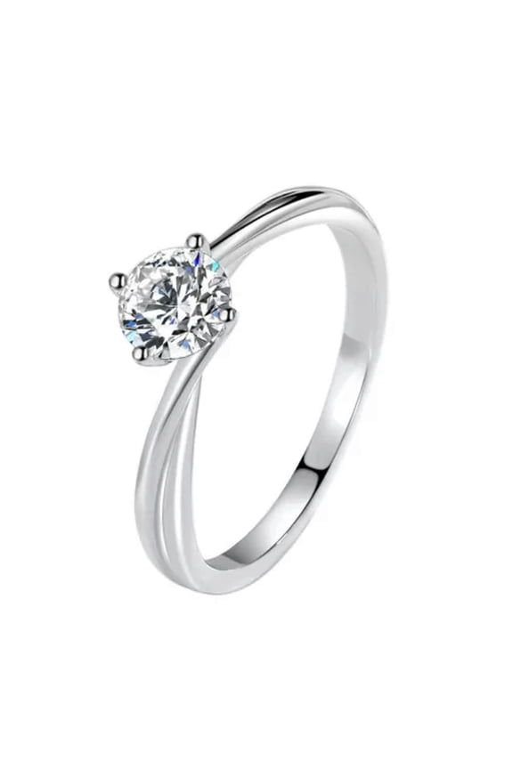 1Ct Jewelry 925 Silver Cz New Simple Claw Band Bride'S Wedding Party Ring Sz 4-9