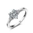 thumbnail image 1 of EOEMY 1Ct Love Heart Engagement Cz Band Men Women'S 925 Silver Wedding Ring Size 3-13, 1 of 6