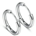 thumbnail image 1 of EOEMY 1Pair Surgical Steel Segment Nose Septum Clicker Ear Helix Tragus Ring Hoop Punk-Silver-2.5*16mm, 1 of 9