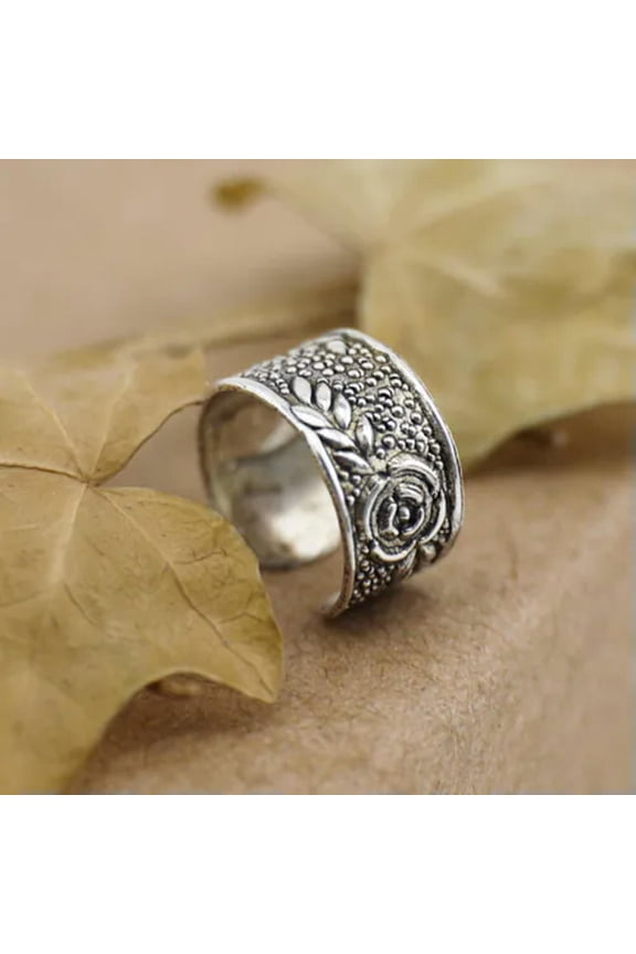 1Pc 925 Sterling Silver Bali Flower Ear Cuff Wrap Clip-On Earring A1865