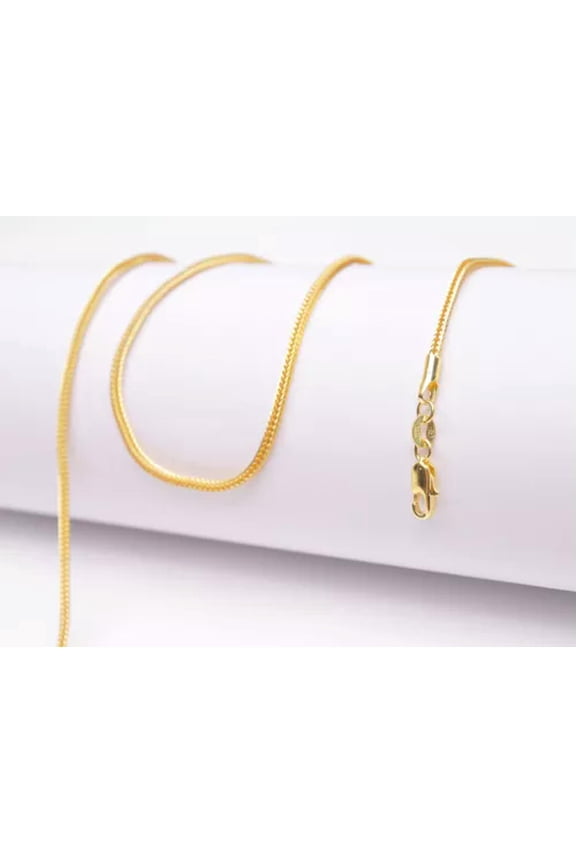 1Pcs 16-30 Inch 18K Yellow Gold Filled "Fox Tail" Necklaces Chain Lobster Clasp-26