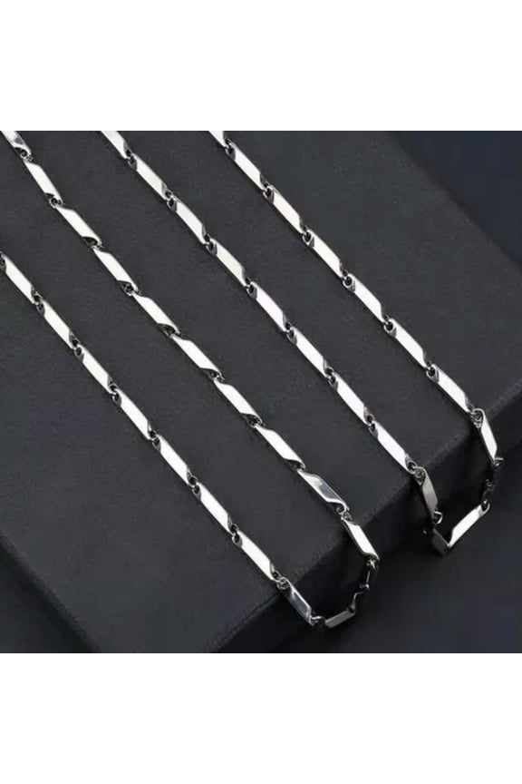 1Pcs 925Sterling Silver Big Melon Beads Pattern Chains Necklace 3mm 16"- 30"-22"