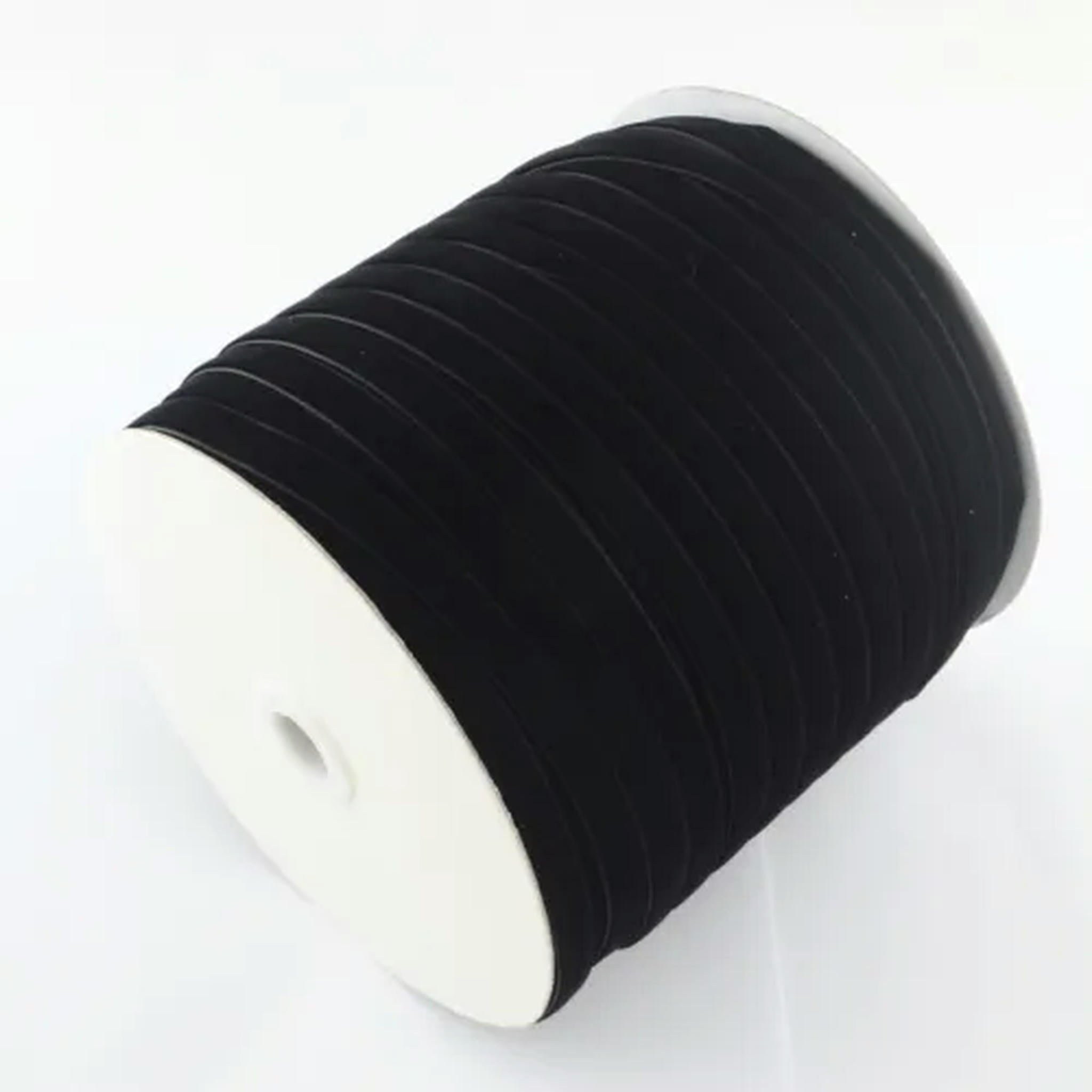 EOEMY 1Roll Black Single Face Velvet Ribbon Stringing For Diy Choker Headband Craft-1/2 Inch(12.7mm), About 100Yar...
