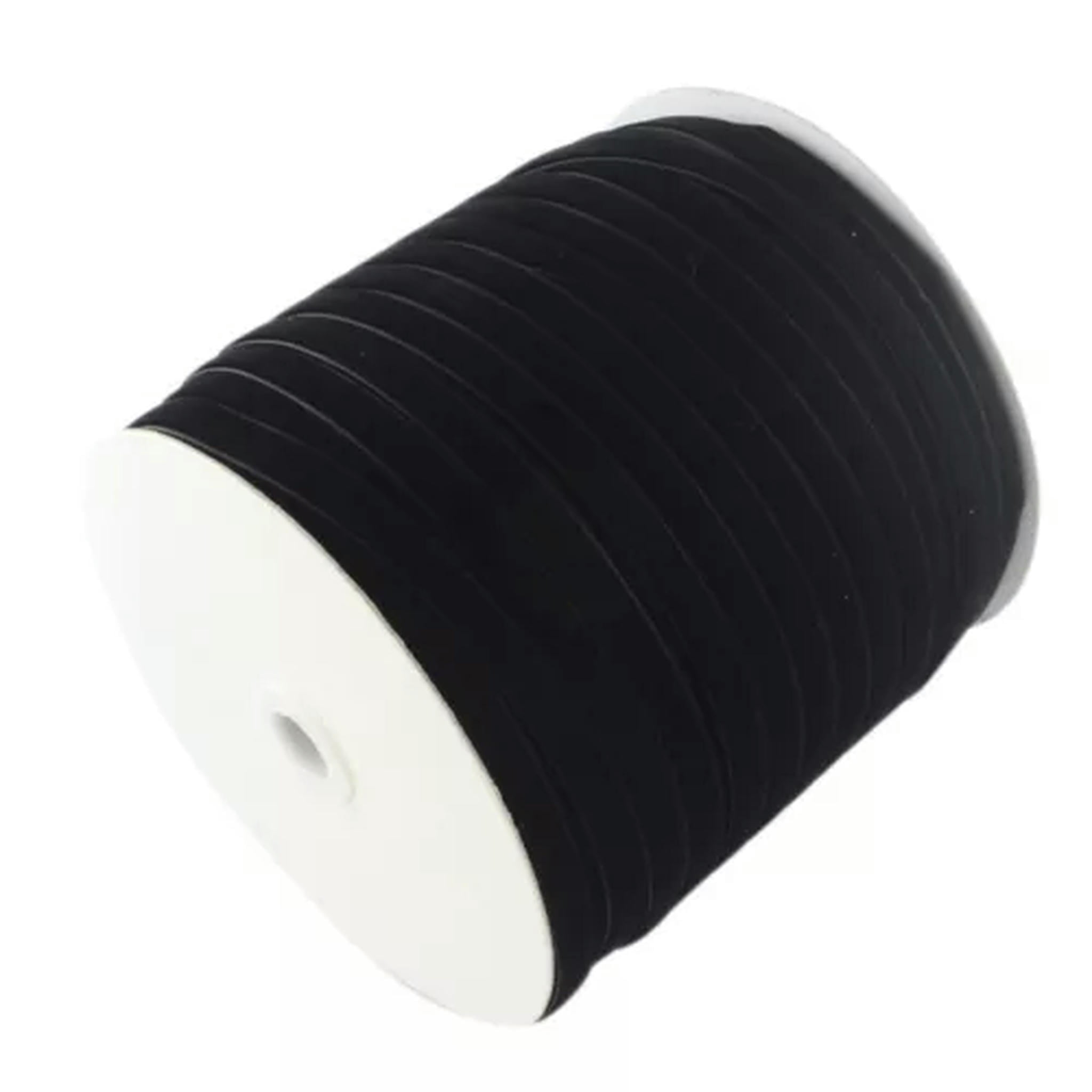 EOEMY 1Roll Black Single Face Velvet Ribbon Stringing For Diy Choker Headband Craft-1/4 Inch(6.5mm), About 200Yard...