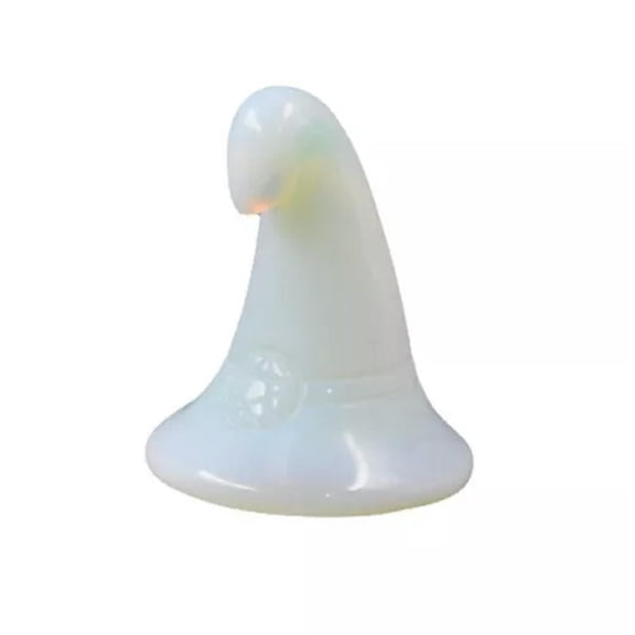 EOEMY 2'' Natural Energy Raw Wizard Hat Quartz Carved Crystal Chakra Healing Gemstone-Opal Quartz-1Pc
