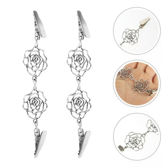 EOEMY 2 Pcs Vintage Dress Clips Shawl Cardigan Sweater Collar Shirt Miss