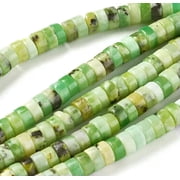 EOEMY 2 Strd Rondelle Natural Australia Jade Beads Tiny Stone Loose Spacer Beads 6X3mm