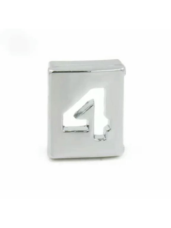 20 Alloy Carved Number Slide Charm Fit 8mm Wristbands Pick Your Letter-4