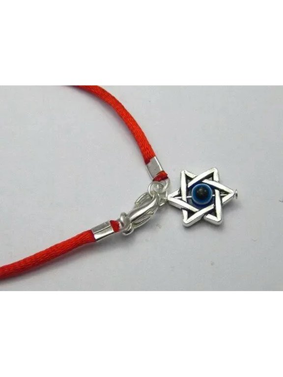 20 Red String Evil Eye Hamsa Hand "Star Of David" Charms Good Luck Bracelets-E: "Star Of David" Hand Charm