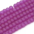 thumbnail image 1 of EOEMY 20 Strd Transparent Glass Frosted Beads Round Loose Spacer Crafting Beads 4~10mm-Mediumvioletred-6mm, 1 of 3