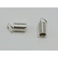 thumbnail image 1 of EOEMY 200 Silver Plated Coil End Crimp Beads Fasteners Connector 4.5X8mm Finding, 1 of 4