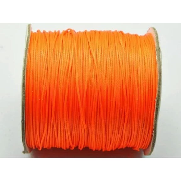 EOEMY 200 Yards Korean Waxed Beading Cord String Thread 0.5mm Pick Your Color-Orange