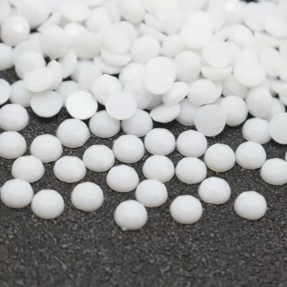 EOEMY 2000 Acrylic Faceted Round Flatback Rhinestone Gems 4mm 16Ss Color Selection-White