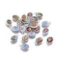 thumbnail image 1 of EOEMY 20Pcs Glass Saint Oval Charms Mini Cute Pendants Diy Crafting Jewelry 12X7.5mm, 1 of 2