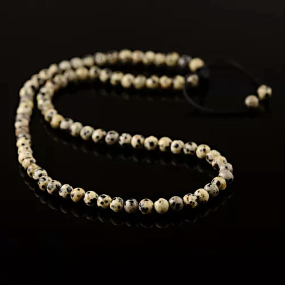 EOEMY 21"& 32'' & 36.2'' Fashion Men Lava Tigers Eye Yoga 6mm Bead Necklace Bracelets-Quail Eggs Stone