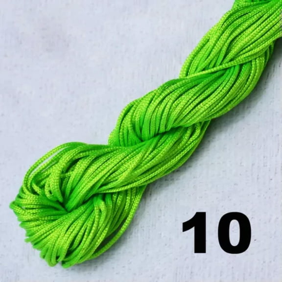 EOEMY 24 Meters Nylon String Chinese Knotting Thread B 1.5mm Macrame Rattail Cord -10# Green
