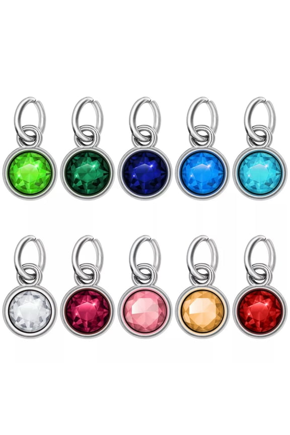 24 Pcs Add On Birthstone Charms Birthstones Sterling Silver
