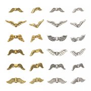 EOEMY 240Pc Tibetan Style Alloy Wing Beads Mini Metal Anique Loose Spacer Beads 722mm