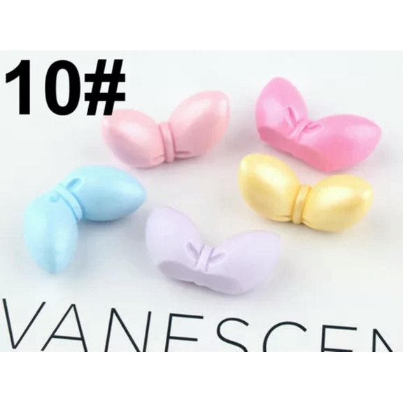 EOEMY 25 Mixed Color Flatback Resin Bowknot Bows Knots Cabochons Various Embellishment-10# 3D Bowknot 26X11mm