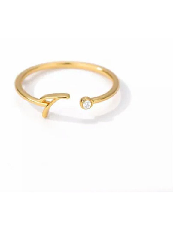 26 Initial Letters A G J Cubic Zirconia Open Rings Finger Women Jewelry Jewelry-T