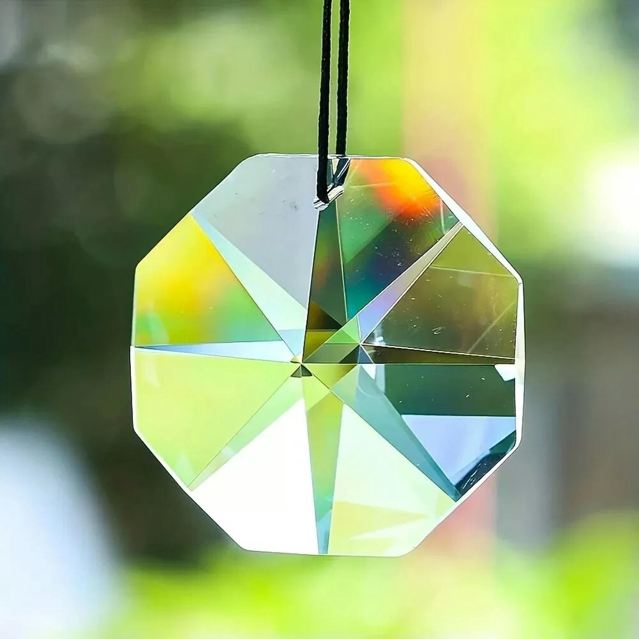75mm Hanging Crystal Suncatcher Faceted Prism Glass Chandelier Crystals Flower Life Lightcatcher Rainbow Maker Garden Pendant