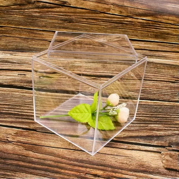 EOEMY 2Pcs Clear Acrylic Display Box Case Perspex Dustproof Protection Decor 2"X2"-Clear