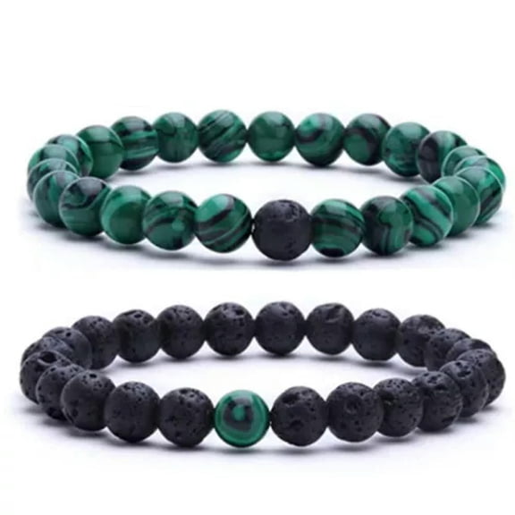 EOEMY 2Pcs Distance Bracelets Lovers Couples Matching Gift Matte Agate 8mm Bead Stone-6-Couples