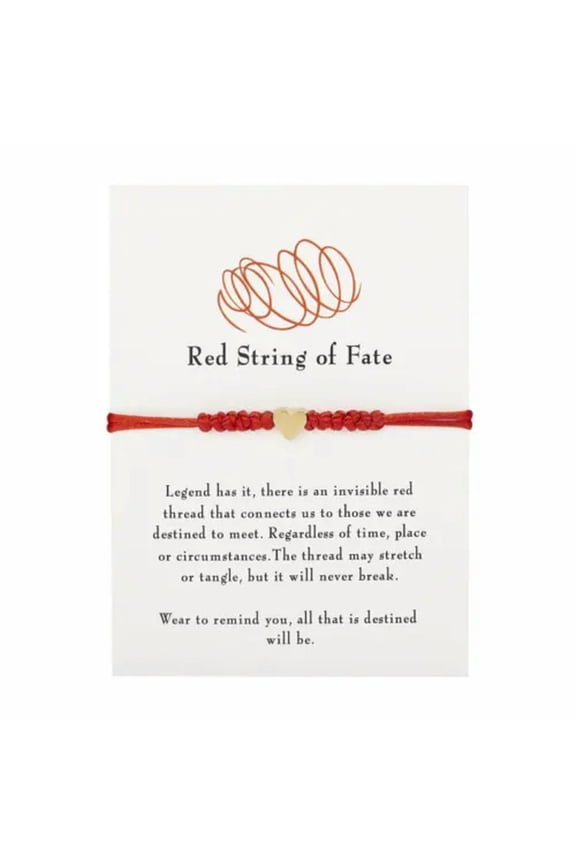 2Pcs/Set 7 Knot Red String Rope Heart Bracelet Amulet Women Men Lucky Jewelry-1Pc Red Heart Weave