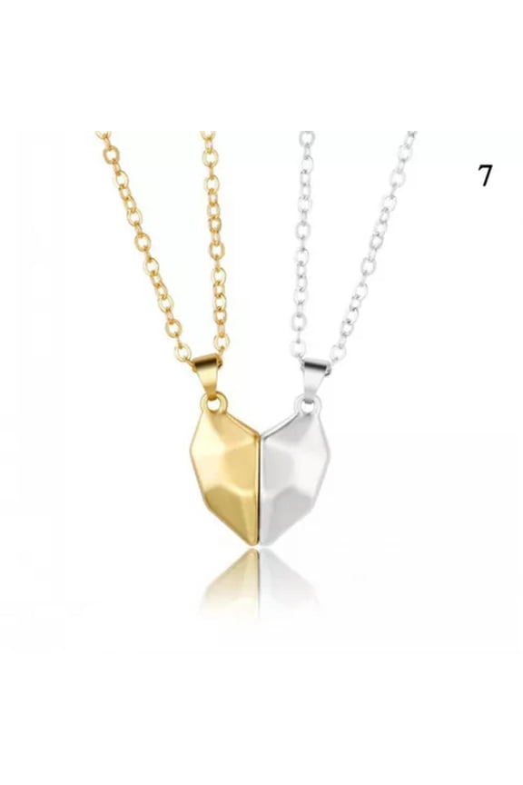 2X Couples Necklace Bracelet Distance Magnet Attract Friendship Gift His Hers -7