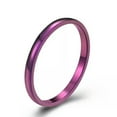 thumbnail image 1 of EOEMY 2mm Silver/Gold/Rose Gold/Purple/Black 316L Stainless Steel Polished Bands Rings, 1 of 9