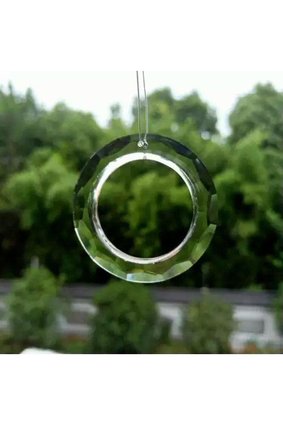 3Pc/5Pc/10Pc 50mm Clear Ring Crystal Suncatcher Prism Chandelier Pendant Hanging-5Pc 50mm Clear Ring Crystal