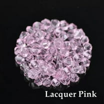 EOEMY 3mm 4mm 6mm 8mm Bicone Faceted Crystal Glass Loose Crafts Beads Jewelry Making-#138 Lacquer Pink-3mm (100Pcs)