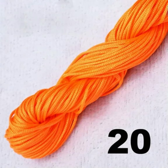 EOEMY 40 Meters Nylon String Chinese Knotting Thread A 1mm Macrame Rattail Cord -20# Orange