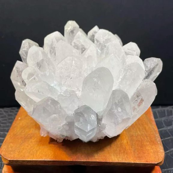 EOEMY 400-500G Raw Natural Clear Quartz Crystal Cluster Rough Geode Specimens Healing