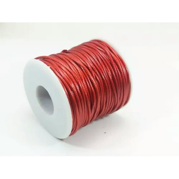 EOEMY 45 Yards Spool Korean Waxed Cord Thread Line 1.5mm For Bracelet Necklace String-3# Red