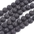 thumbnail image 1 of EOEMY 5 Strand Natural Lava Stone Round Beads Gemstone Loose Spacer Beads Craft 4~14mm-8 mm, 1 of 3