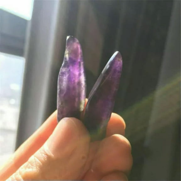 EOEMY 50/100G Natural Purple Amethyst Point Quartz Crystal Rock Stone Mineral Specimen-50G