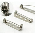 thumbnail image 1 of EOEMY 50 Silver Brooch Pin Back Bar With Safety Catch 25mm Diy Badge Sewing Craft, 1 of 7
