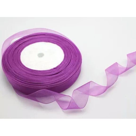 EOEMY 50 Yards 3/4" (20mm) Wedding Crafts Sheer Organza Ribbon Pick Your Color-Mauve