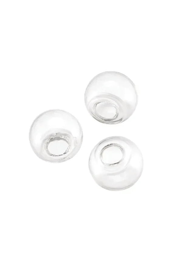 500/1000Pc Mechanized Empty Glass One-Hole Glass Blown Ball Charms 8~18mm-10mm Dia, 3.5mm Hole